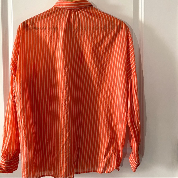 ▫️Sessun▫️Paraiso Coral Striped Cotton Shirt - Picture 6 of 7